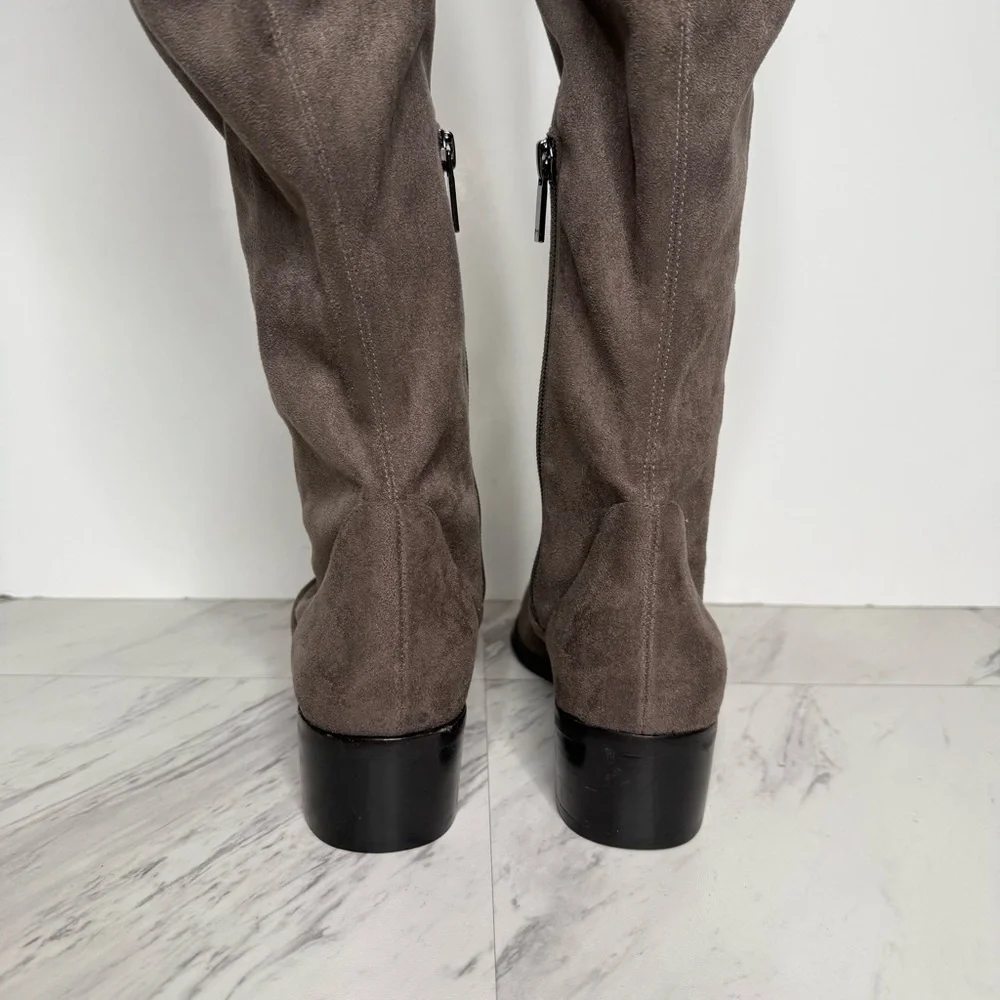 Marc Fisher Gray Pointy Toe Over The Knee Boot 8 1/2 M